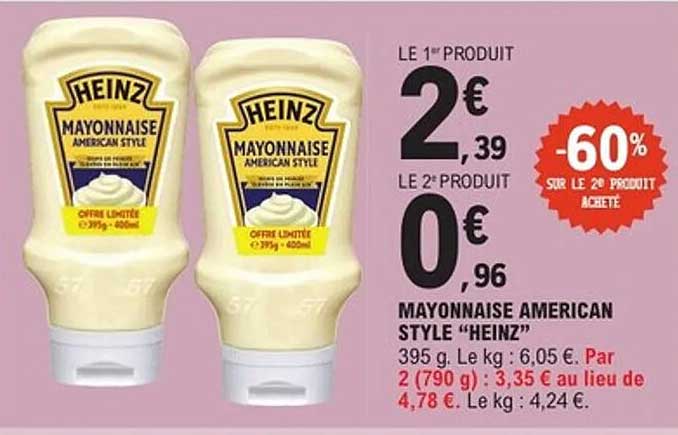 MAYONNAISE AMERICAN STYLE “HEINZ”