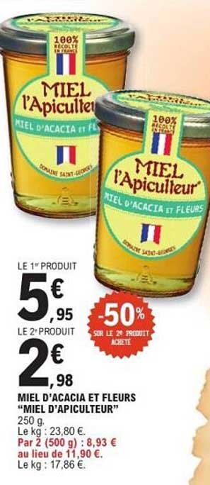MIEL D'ACACIA ET FLEURS "MIEL D'APICULTEUR"