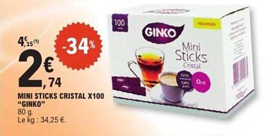 MINI STICKS CRISTAL X100 "GINKO"