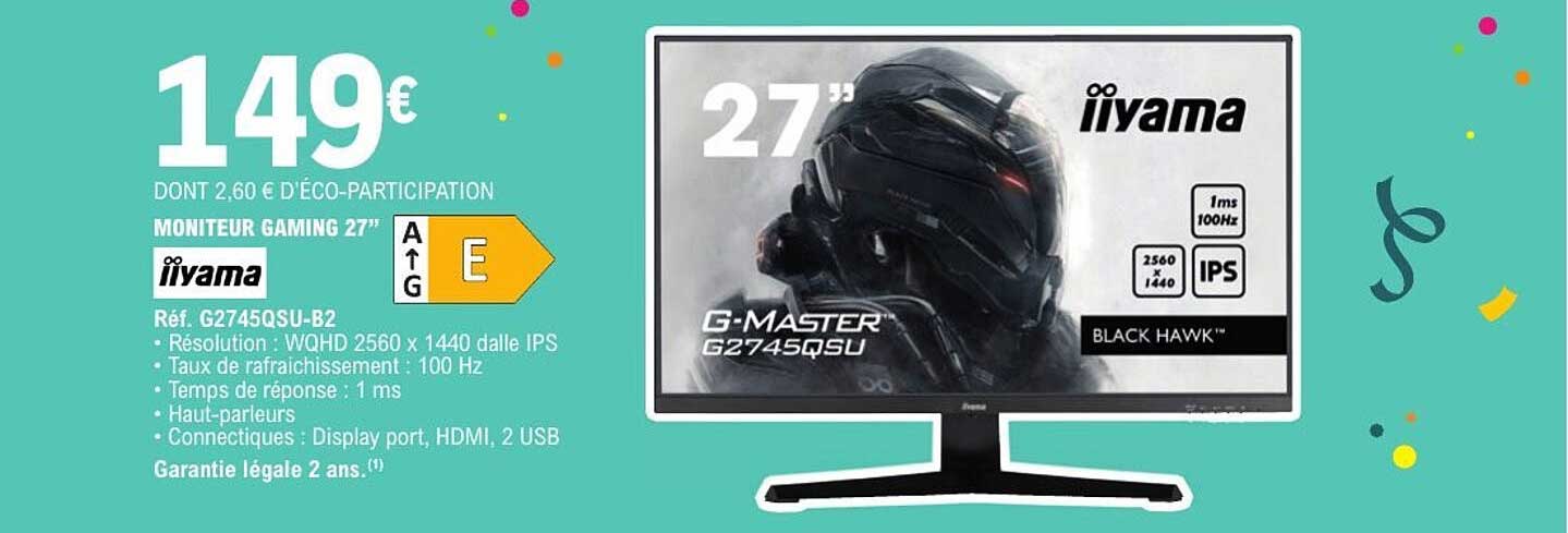 MONITEUR GAMING 27"