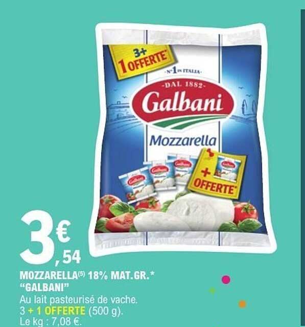 MOZZARELLA 18% MAT.GR.* "GALBANI"