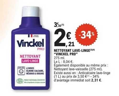 NETTOYANT LAVE-LINGE "VINCKEL PRO"