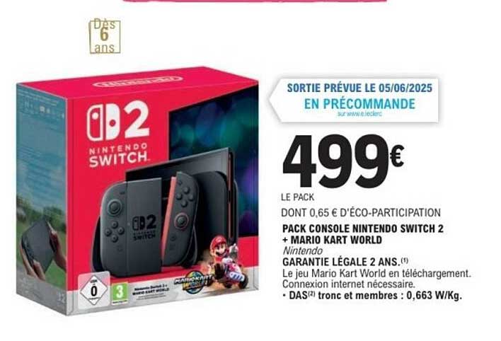 PACK CONSOLE NINTENDO SWITCH 2 + MARIO KART WORLD
