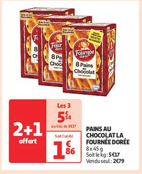 PAINS AU CHOCOLAT LA FOURNÉE DORÉE