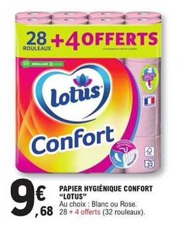 PAPIER HYGIÉNIQUE CONFORT “LOTUS”