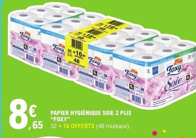 PAPIER HYGIÉNIQUE SOIE 2 PLISET "FOXY"