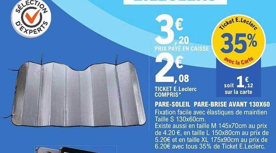 PARE-SOLEIL PARE-BRISE AVANT 130X60