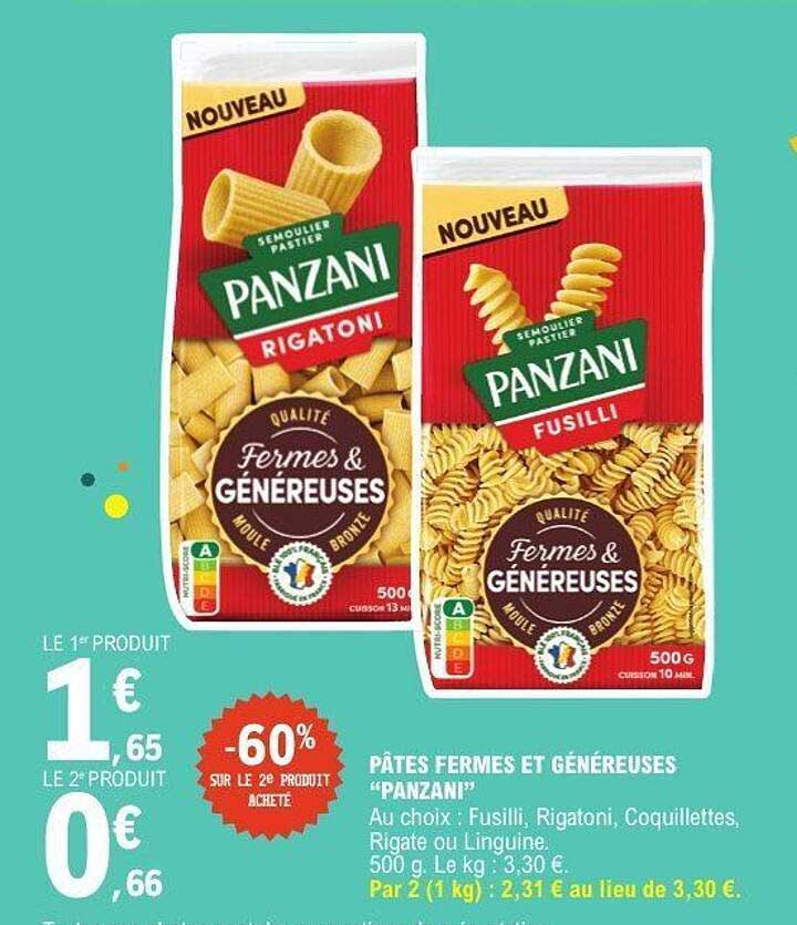 PÂTES FERMES ET GÉNÉREUSES "PANZANI!"