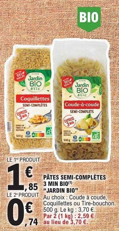 PÂTES SEMI-COMPLÈTES 3 MIN BIO