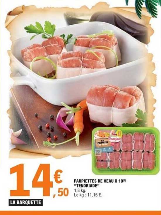 PAUPIETTES DE VEAU X 10 "TENDRIAD"
