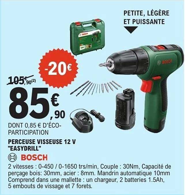 PERCEUSE VISSEUSE 12 V "EASYDRILL"