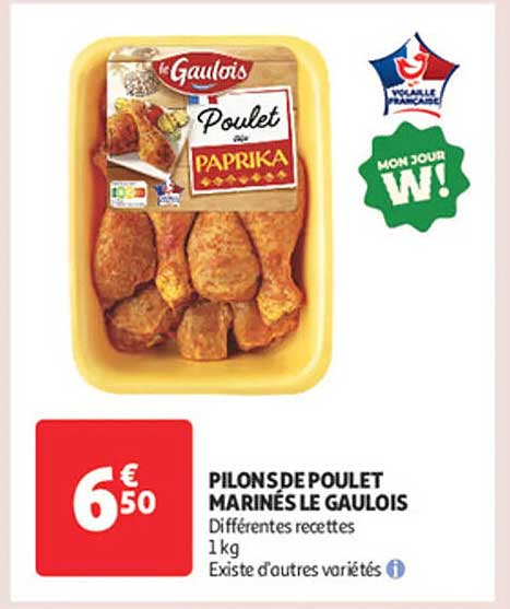 PILONS DE POULET MARINÉS LE GAULOIS