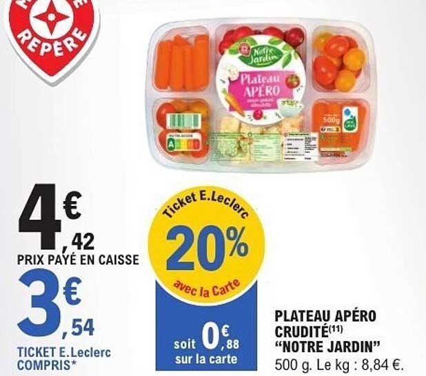 PLATEAU APÉRO CRUDITÉ "NOTRE JARDIN"