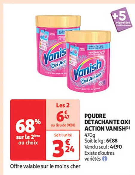 POUDRE DÉTACHANTE OXI ACTION VANISH