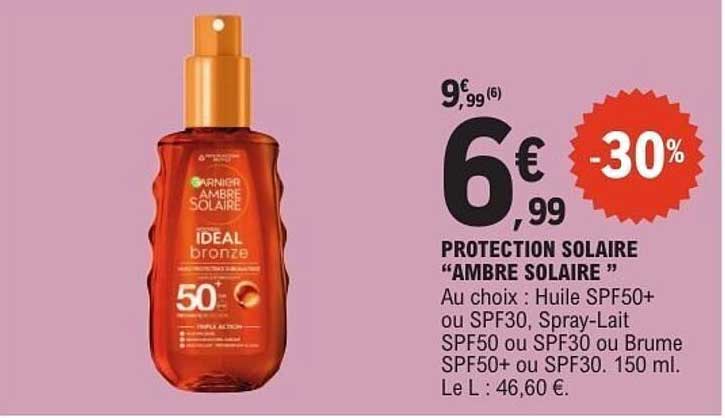 PROTECTION SOLAIRE “AMBRE SOLAIRE ”