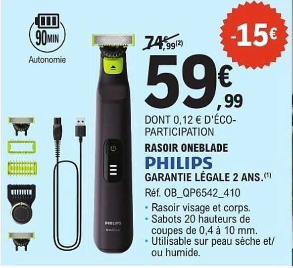 RASOIR ONEBLADE PHILIPS