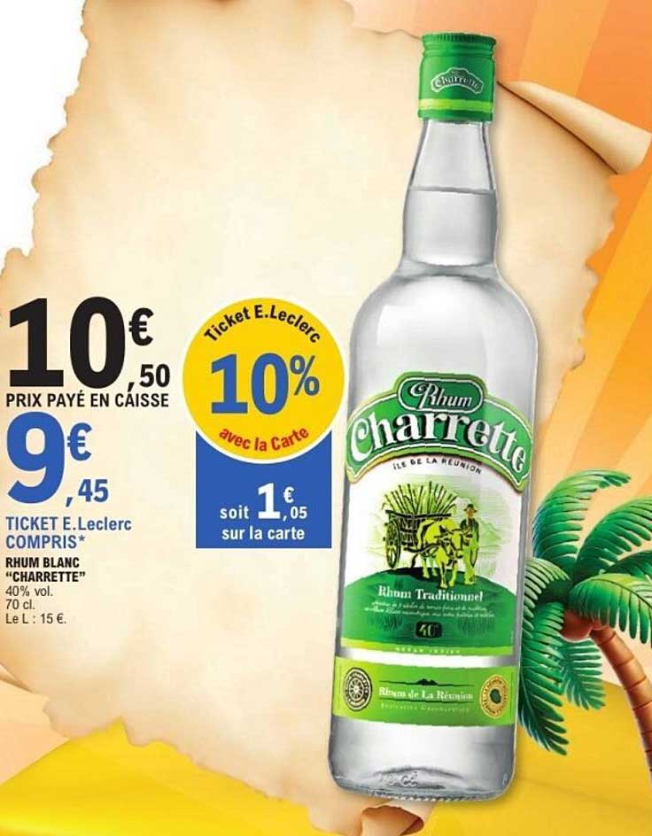 Rhum Blanc "Charrette" 40% vol. - 70 cl