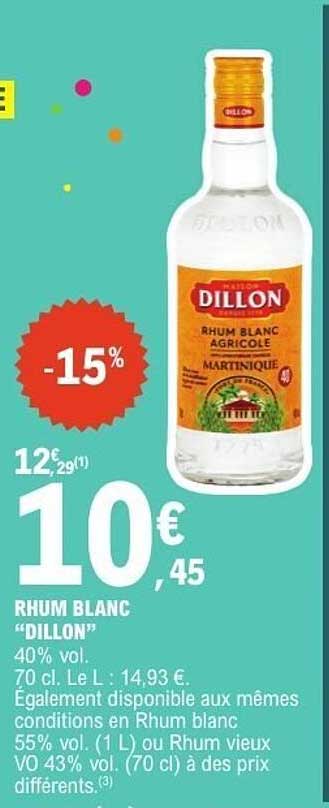RHUM BLANC "DILLON"