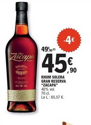Rhum Solera Gran Reserva “Zacapa”