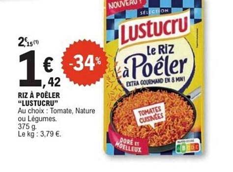 RIZ À POÊLER "LUSTUCRU"