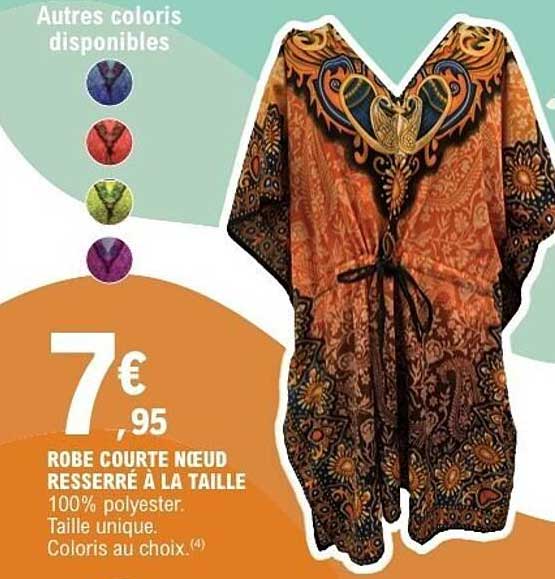 ROBE COURTE NOEUD RESSERRE À LA TAILLE