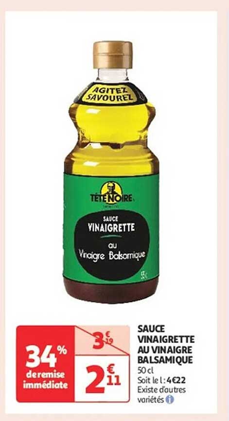 SAUCE VINAIGRETTE AU VINAIGRE BALSAMIQUE