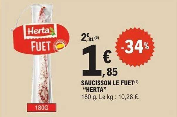 SAUCISSON LE FUET(2) "HERTA"
