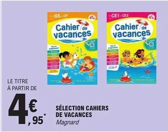 Sélection cahiers de vacances