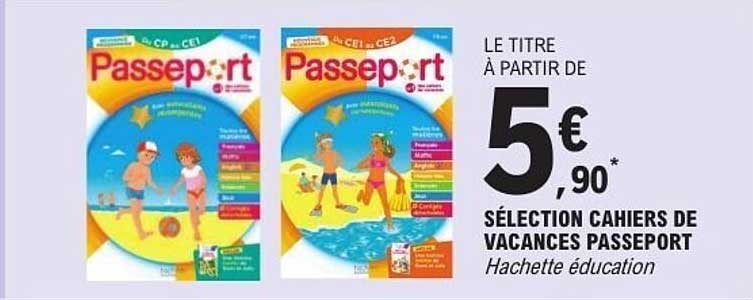 Sélection cahiers de vacances Passeport