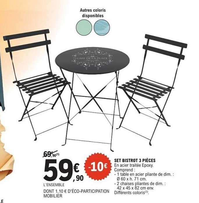 SET BISTROT 3 PIÈCES