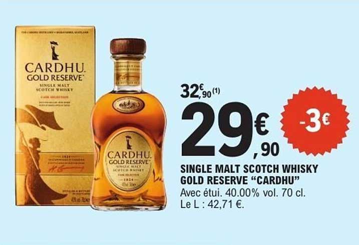 SINGLE MALT SCOTCH WHISKY GOLD RESERVE “CARDHU”
