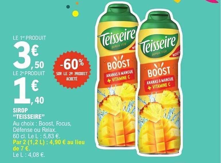 Sirop "Teisseire" - À la saveur Ananas & Mangue
