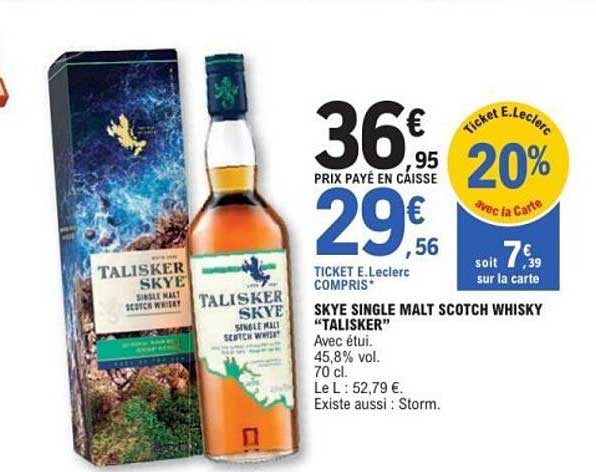 SKYE SINGLE MALT SCOTCH WHISKY "TALISKER"