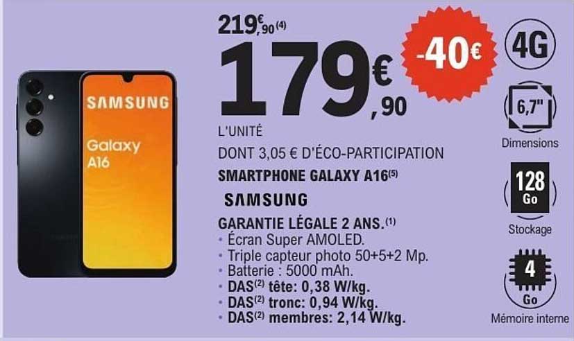 SMARTPHONE GALAXY A16