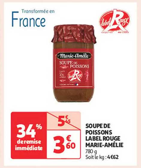 SOUP DE POISSONS LABEL ROUGE MARIE-AMÉLIE