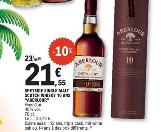 Speyside Single Malt Scotch Whisky 10 Ans "Aberlour"
