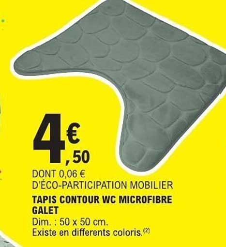 TAPIS CONTOUR WC MICROFIBRE GALET