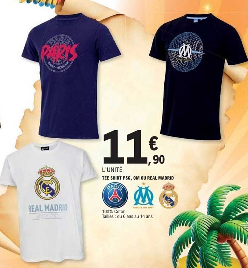 TEE SHIRT PSG, OM OU REAL MADRID
