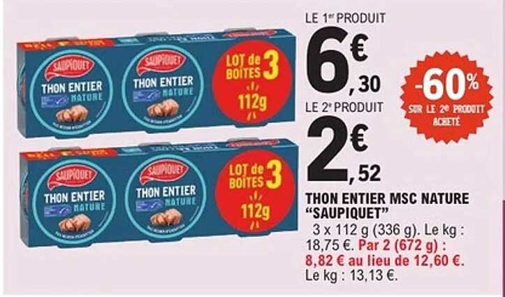 THON ENTIER MSC NATURE "SAUPIQUET"