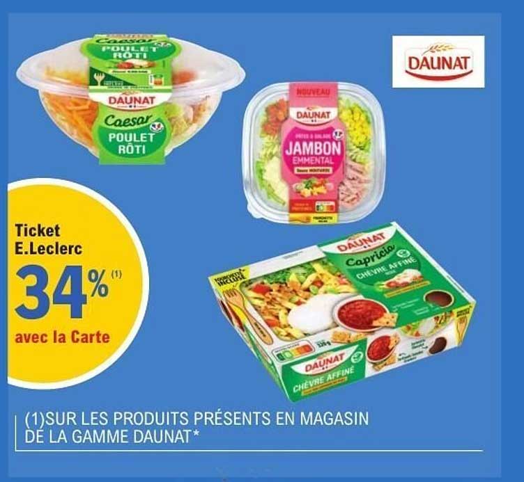 Ticket E.Leclerc 34% avec la Carte