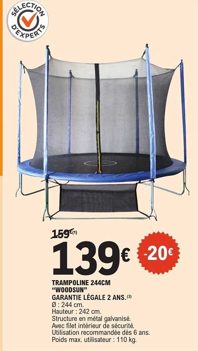 TRAMPOLINE 244CM "WOODSUN"