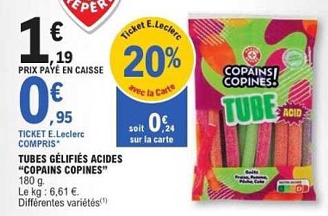 TUBES GÉLIFIÉS ACIDES "COPAINS COPINES"
