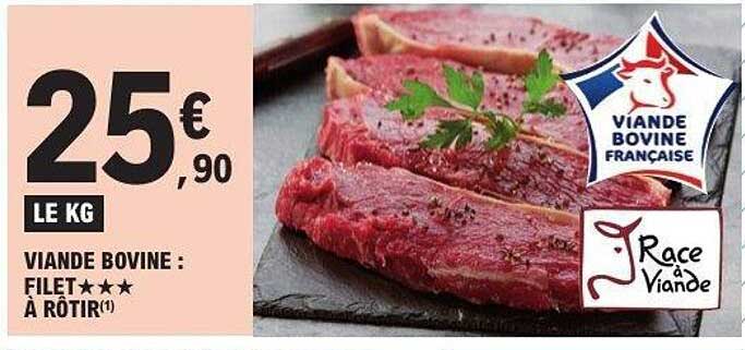 Viande Bovine : Filet★★★ à Rôtir