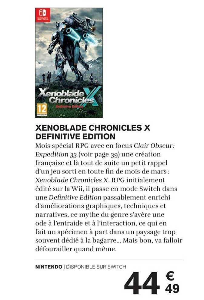 XENOBLADE CHRONICLES X DEFINITIVE EDITION