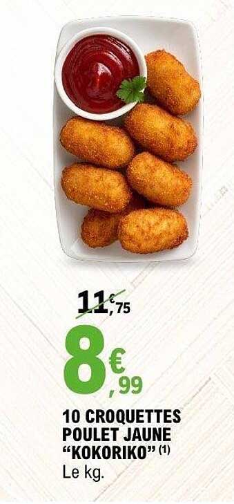 10 CROQUETTES POULET JAUNE “KOKORIKO” (1)