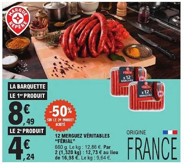 12 MERGUEZ VÉRITABLES "FÉRIA"