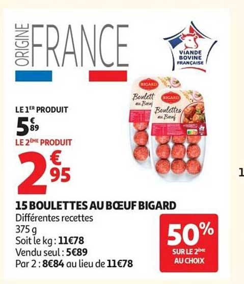 15 BOULETTES AU BŒUF BIGARD