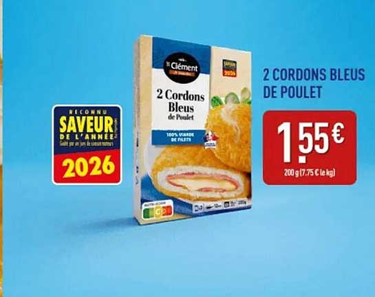 2 CORDONS BLEUS DE POULET