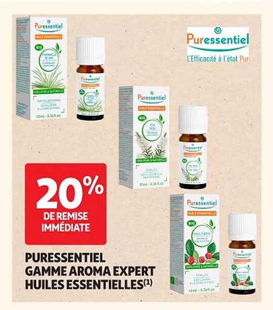 20% DE REMISE IMMÉDIATE PURESSENTIEL GAMME AROMA EXPERT HUILES ESSENTIELLES(1)