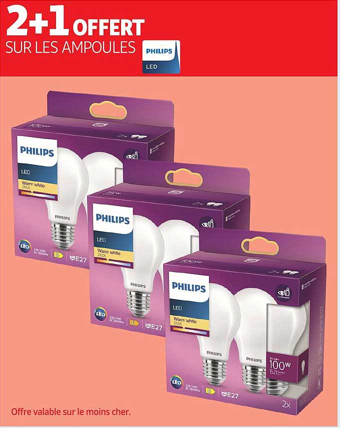2+1 OFFERT SUR LES AMPOULES